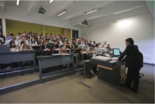 View of a commerce lecture in quinn